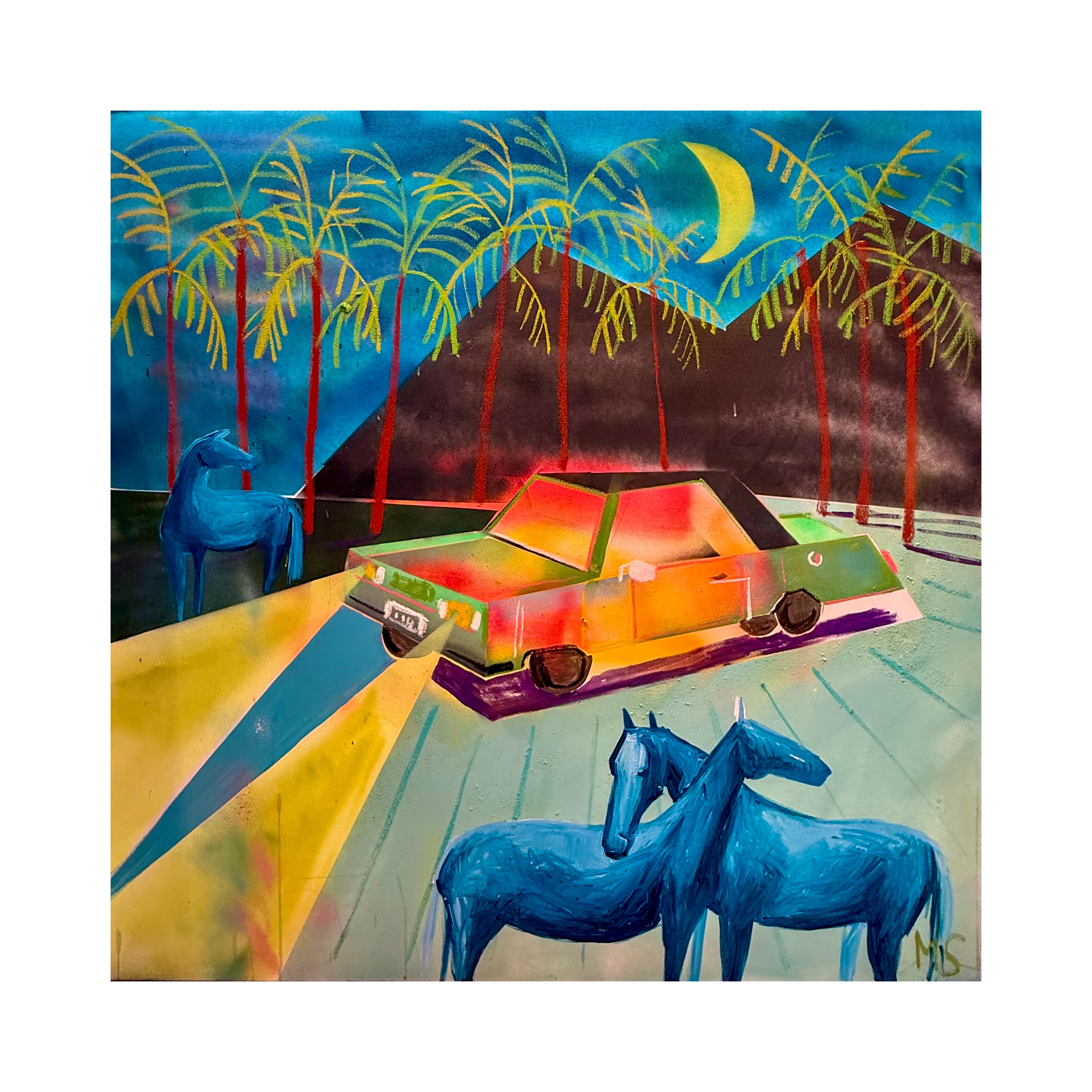 My dream romance poster (kiss me in the car).