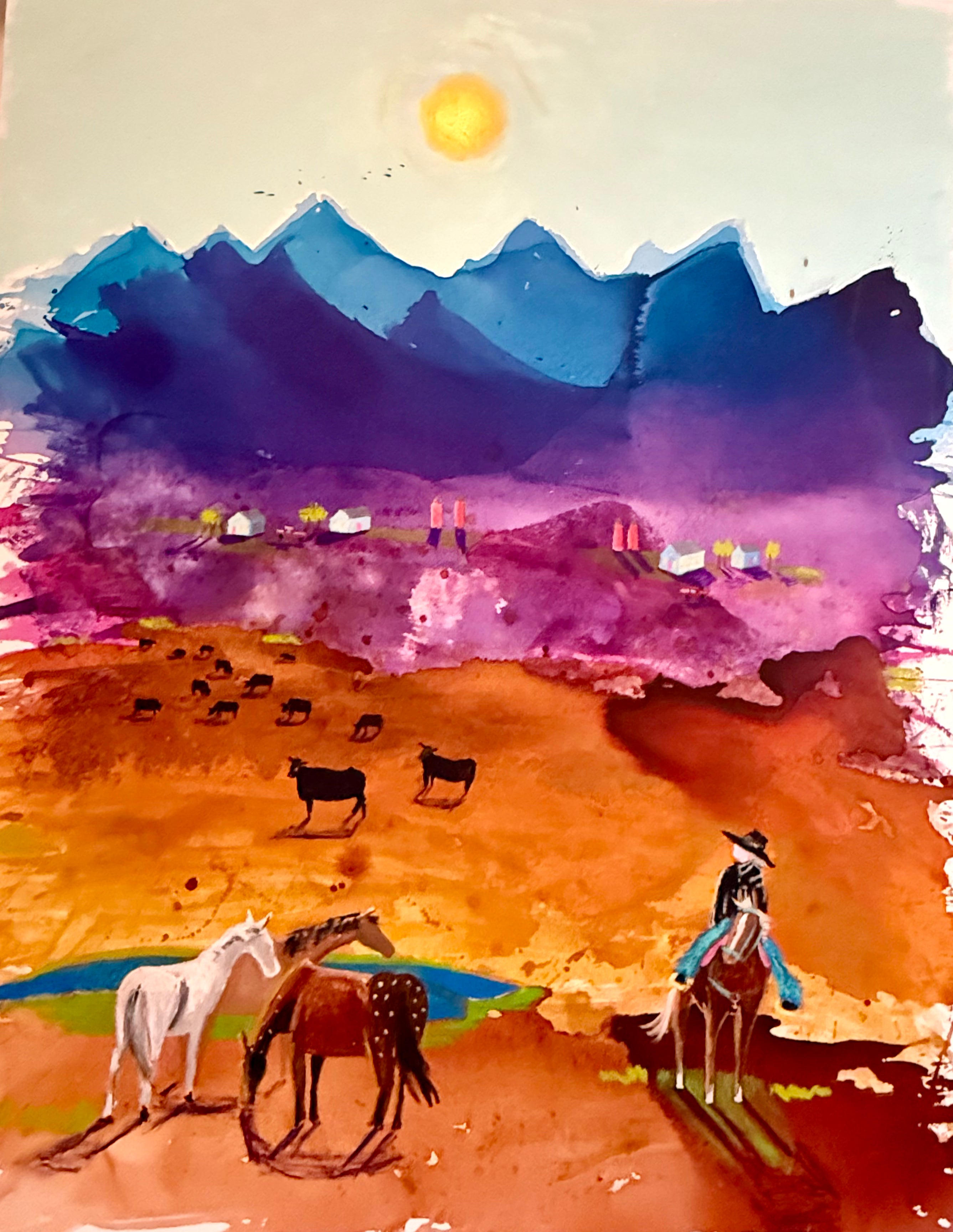 The place to be, here with me. We need to get up real early. The cows need feed, and the land needs seed, but man these gates are pearly.