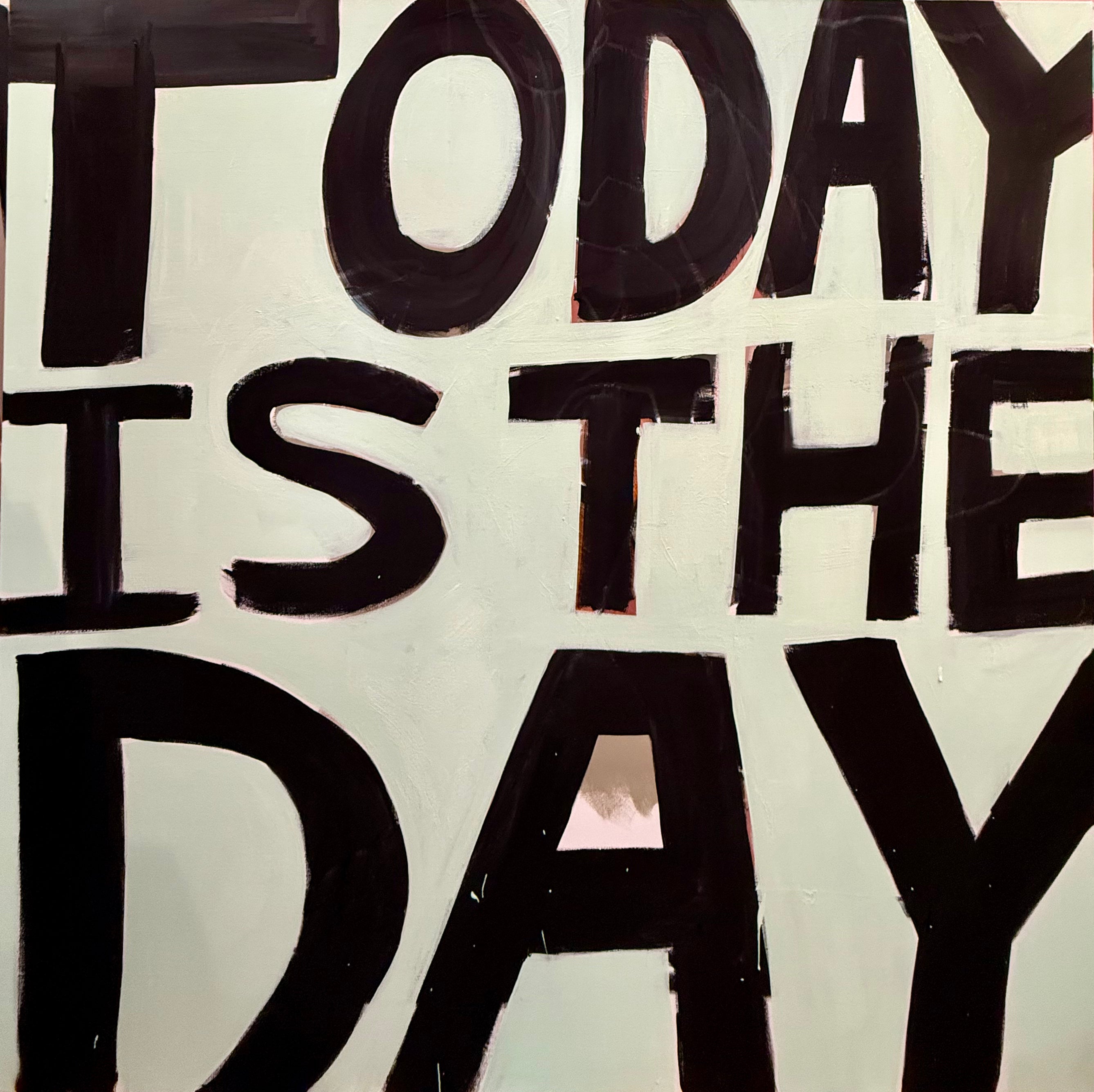  Inspirational Quote Canvas Art features Black text 'TODAY IS THE DAY' on a white background.