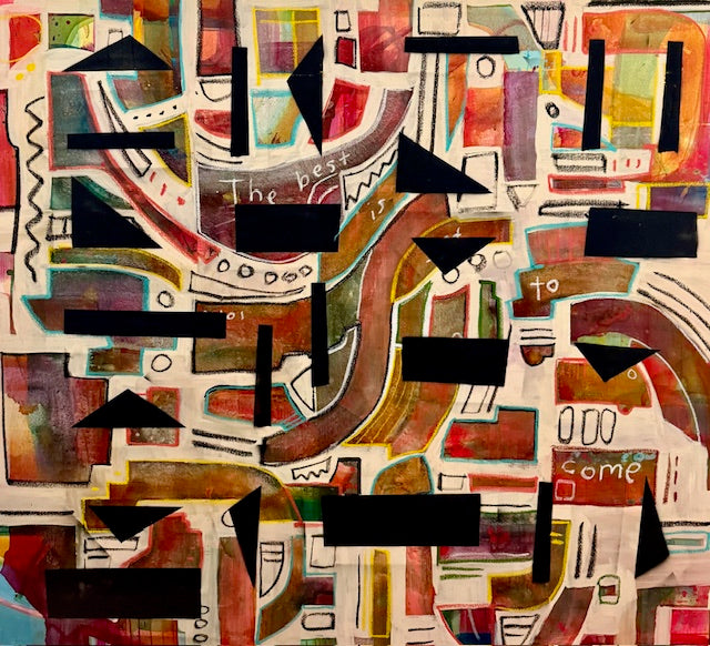 “Inspirational artwork with natural tones and expressive strokes symbolizing hope, resilience, and positivity — The best is yet to come.”