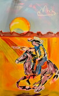 John Wayne and his very handsome game.