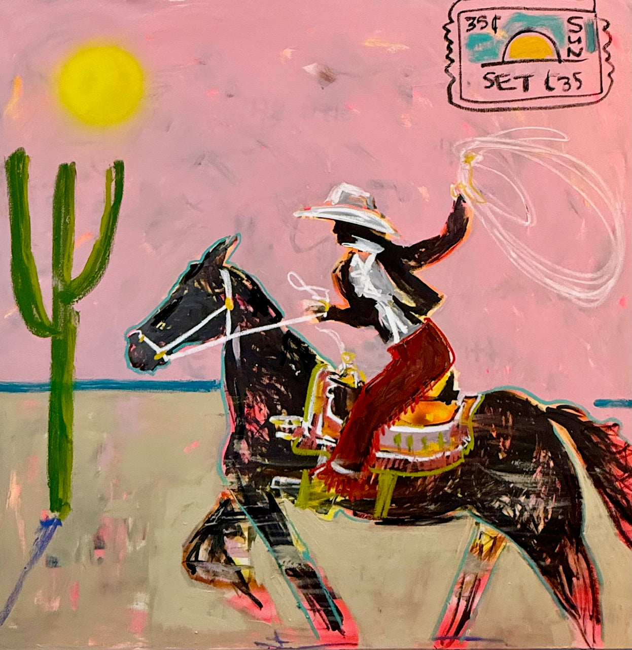 Vintage western wall art by Mandy Canada showing a woman finding her own path.